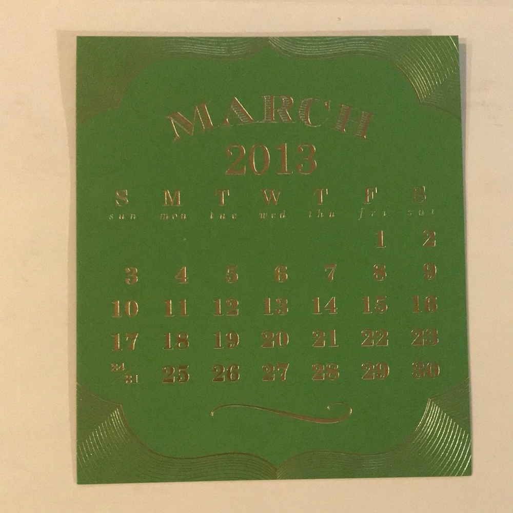 Paper Source 2013 Gold Foil Calendar - Picture 5 of 14